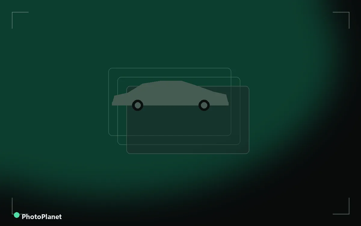 Sötét mód (Dark Mode) kompatibilitás: Fehér autók sötét háttéren - Trendek és pszichológia illusztráció